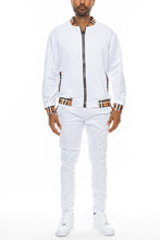 Load image into Gallery viewer, Checkered Detail Track Jacket Set
