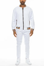 Load image into Gallery viewer, Checkered Detail Track Jacket Set
