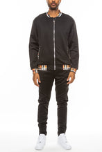 Load image into Gallery viewer, Checkered Detail Track Jacket Set
