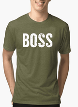 Load image into Gallery viewer, Boss Half Sleeves Melange T-shirt
