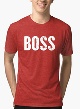 Load image into Gallery viewer, Boss Half Sleeves Melange T-shirt
