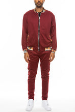 Load image into Gallery viewer, Checkered Detail Track Jacket Set
