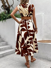 Load image into Gallery viewer, Cutout Printed Sleeveless Dress
