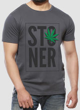 Load image into Gallery viewer, Stoner - Charcoal Grey Half Sleeve Printed T Shirt
