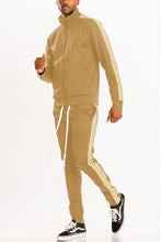 Load image into Gallery viewer, Single Stripe Zip Up Track Jacket and Track Pant Matching Set SET123
