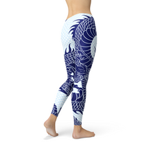 Load image into Gallery viewer, Womens Japanese Dragon Leggings - florentclothing store 
