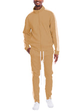 Load image into Gallery viewer, Single Stripe Zip Up Track Jacket and Track Pant Matching Set SET123
