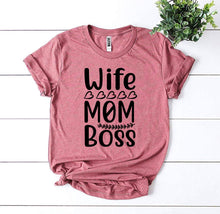 Load image into Gallery viewer, Wife Mom Boss T-shirt - florentclothing store 
