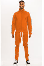 Load image into Gallery viewer, Single Stripe Zip Up Track Jacket and Track Pant Matching Set SET123
