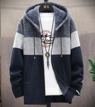 Load image into Gallery viewer, Mens Hooded Zipper Jacket Sweater Jacket
