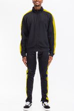 Load image into Gallery viewer, Single Stripe Zip Up Track Jacket and Track Pant Matching Set SET123
