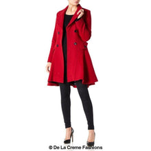 Load image into Gallery viewer, Wool Blend Fit And Flare Double Breasted Skater Coat (1102)
