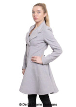 Load image into Gallery viewer, Wool Blend Fit And Flare Double Breasted Skater Coat (1102)

