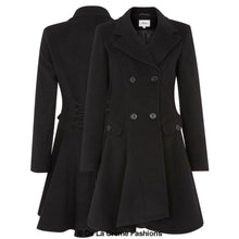 Load image into Gallery viewer, Wool Blend Fit And Flare Double Breasted Skater Coat (1102)
