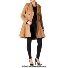 Load image into Gallery viewer, Wool Blend Fit And Flare Double Breasted Skater Coat (1102)
