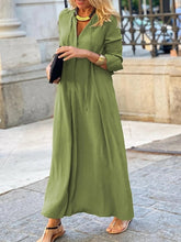 Load image into Gallery viewer, Full Size Solid Color Maxi Shirt Dress Plus Size - florentclothing store 
