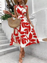 Load image into Gallery viewer, Cutout Printed Sleeveless Dress
