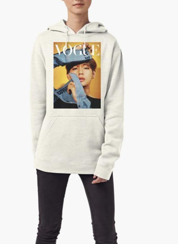 Taehyung Vogue WOMEN HOODIE GRAY - florentclothing store 