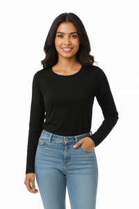 Classic Black Long Sleeve T-Shirt (Size-S)