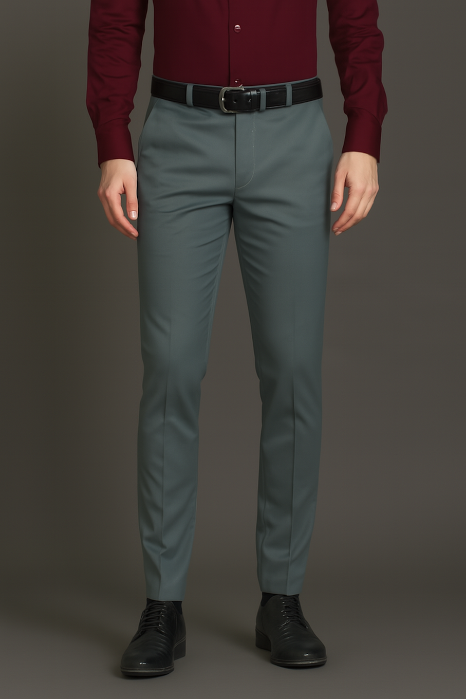 Men Formal Pant-Slate Grey (Size-32)