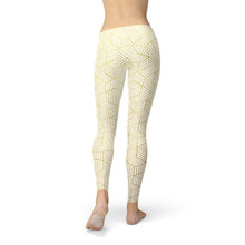 Load image into Gallery viewer, Womens White Leggings w/ Geometric Cubes - florentclothing store 
