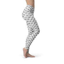 Load image into Gallery viewer, Womens Black and White Dice Leggings - florentclothing store 
