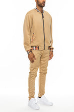 Load image into Gallery viewer, Checkered Detail Track Jacket Set
