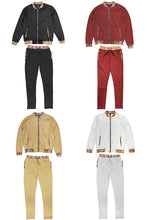 Load image into Gallery viewer, Checkered Detail Track Jacket Set
