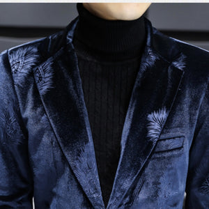 Winter Velvet Wool Blends Jacket Men Fashion Slim Long Casual Business Trench Windbreaker Social Streetwear Overcoat clothing