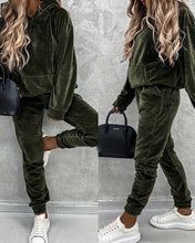 Load image into Gallery viewer, Sweatshirt Women 2 pieces Set Tracksuit Autumn One shoulder Sweatshirt Pants Sets Sport Wear Tracksuit Velvet Lounge Suit - FlorentClothingStore 
