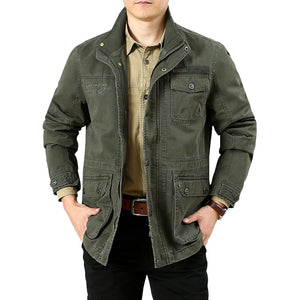 Large Size M-6XL 2022 Spring Autumn Men&#39;s Military Casual Style 100% Cotton Khaki - FlorentClothingStore 