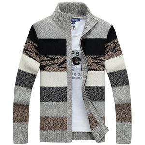 Men&#39;s Knitted Cardigans Sweaters Winter Male Wool Sweater Slim Fit Zipper Sweaters - FlorentClothingStore 