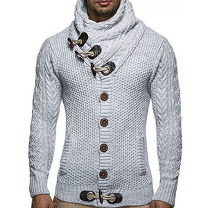 2021 Winter Men Knitted Sweater Coat Front Button Fashion Autumn - FlorentClothingStore 