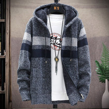 Load image into Gallery viewer, 2022 winter Men high quality Knitted thicken Mens Coats Hood Male Sweater Casual
