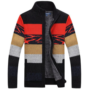 Men&#39;s Knitted Cardigans Sweaters Winter Male Wool Sweater Slim Fit Zipper Sweaters - FlorentClothingStore 