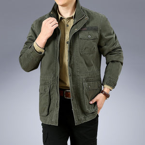 Large Size M-6XL 2022 Spring Autumn Men&#39;s Military Casual Style 100% Cotton Khaki - FlorentClothingStore 