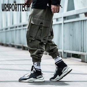 Cargo Pants Men Hip Hop Harem Pant Streetwear Harajuku Track Jogger Sweatpant Cotton - FlorentClothingStore 