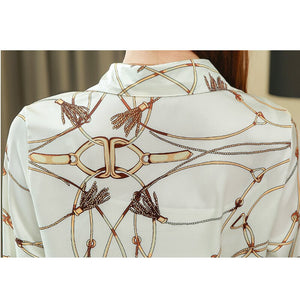 New Silk Shirt Women&#39;s Korean 2022 Spring Long Sleeve Shirts for Women Casual Print Women Blouse and Tops Blusas Mujer 8185 50 - FlorentClothingStore 