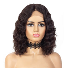 Load image into Gallery viewer, Short Natural Wave Lace Front Human Hair Wig Curly With Baby Hair for Black Women Plucked Hairline Brazilian Lace Wig 12-18 inch - FlorentClothingStore 
