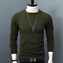 Load image into Gallery viewer, Men&#39;s O-Neck Sweater long sleeve solid color pullover for autumn winter
