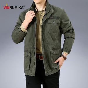 Large Size M-6XL 2022 Spring Autumn Men&#39;s Military Casual Style 100% Cotton Khaki - FlorentClothingStore 