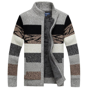 Men&#39;s Knitted Cardigans Sweaters Winter Male Wool Sweater Slim Fit Zipper Sweaters - FlorentClothingStore 