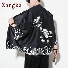 Load image into Gallery viewer, Zongke Chinese Style Dragon Kimono Cardigan Men Shirt Hip Hop Streetwear - FlorentClothingStore 
