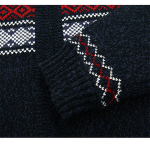 2021 Winter Sweater Male Thicken Fleece Men Cardigan Cotton Knitted Jacquard Men - FlorentClothingStore 