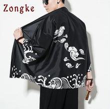 Load image into Gallery viewer, Zongke Chinese Style Dragon Kimono Cardigan Men Shirt Hip Hop Streetwear - FlorentClothingStore 
