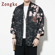 Load image into Gallery viewer, Zongke Chinese Style Dragon Kimono Cardigan Men Shirt Hip Hop Streetwear - FlorentClothingStore 
