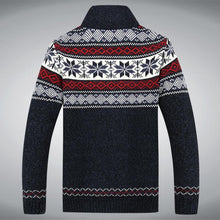 Load image into Gallery viewer, 2021 Winter Sweater Male Thicken Fleece Men Cardigan Cotton Knitted Jacquard Men - FlorentClothingStore 
