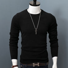 Load image into Gallery viewer, Men&#39;s O-Neck Sweater long sleeve solid color pullover for autumn winter
