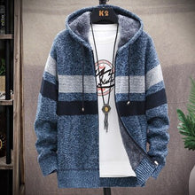 Load image into Gallery viewer, 2022 winter Men high quality Knitted thicken Mens Coats Hood Male Sweater Casual
