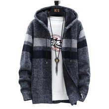 Load image into Gallery viewer, 2022 winter Men high quality Knitted thicken Mens Coats Hood Male Sweater Casual
